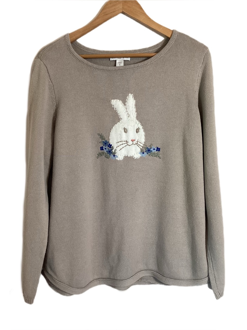 Coldwater Creek Knit Bunny Sweater Size XL